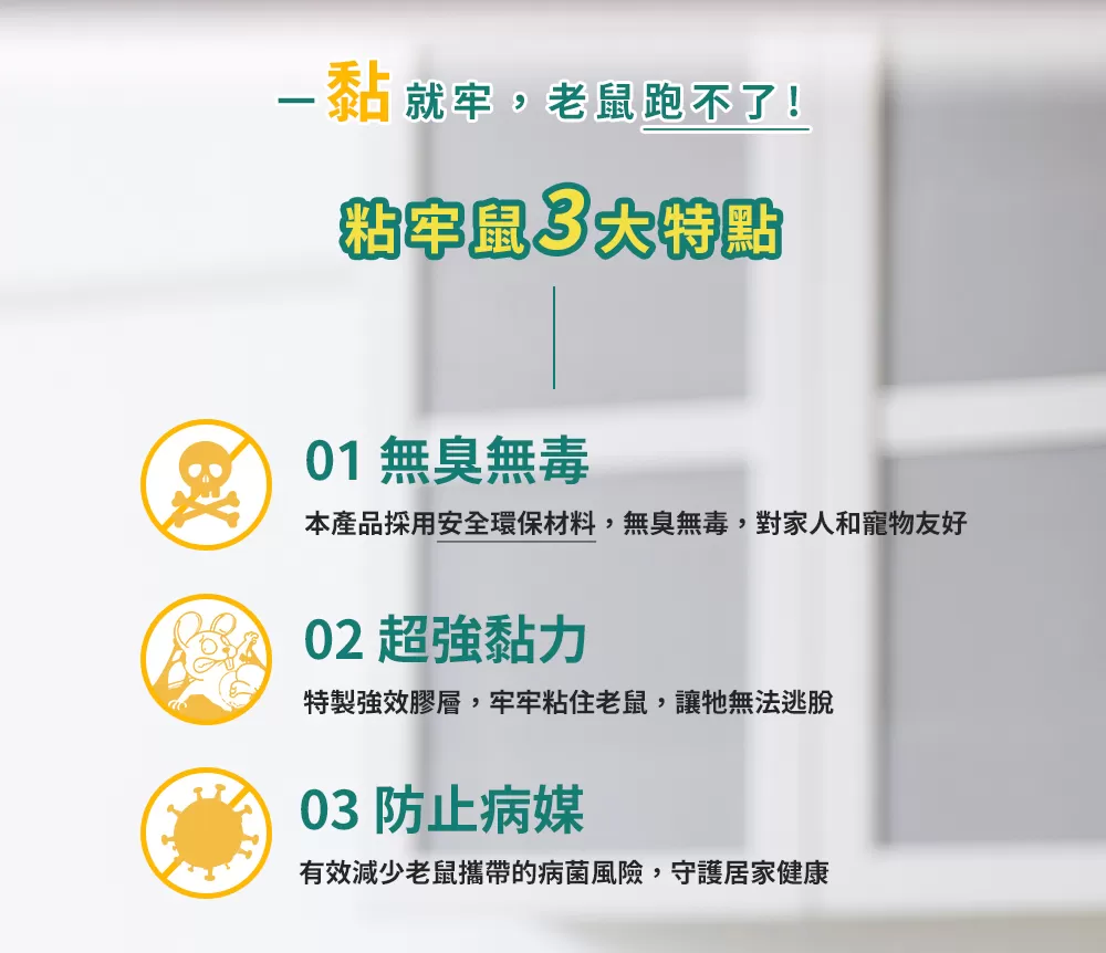 【團購免運組】優品粘牢鼠-環保粘鼠板(大)-2片裝商品介紹-1-4