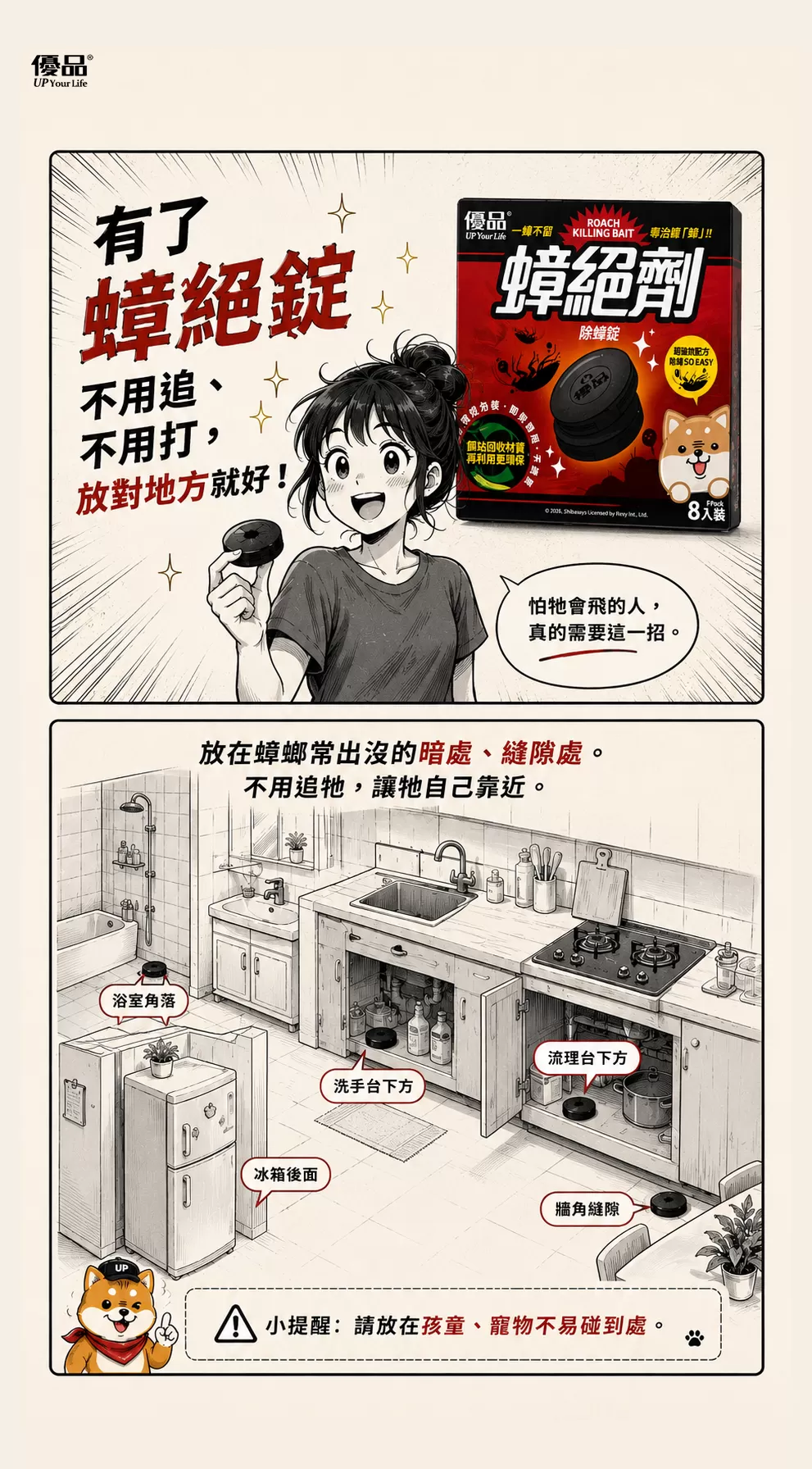 【優品蟑絕劑】除蟑錠(3gx8入)商品介紹-1-4